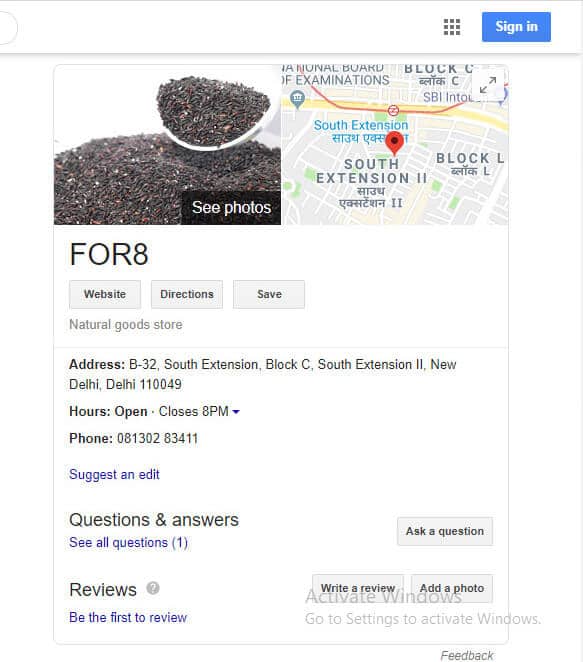 Top 5 SERP elements your brand should leverage 3 for8-my-business-listing