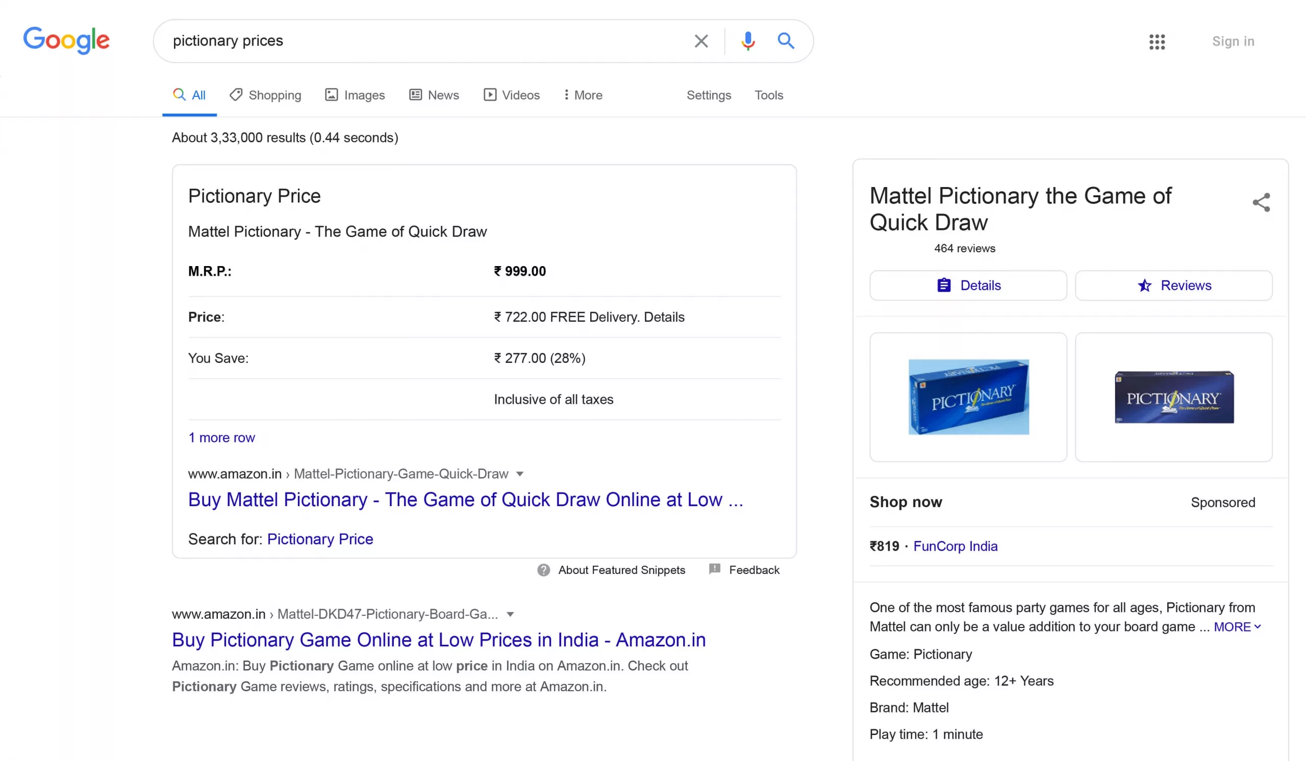 Top 7 Tricks to up your SEO game 8 mattle-pictionary-search-result