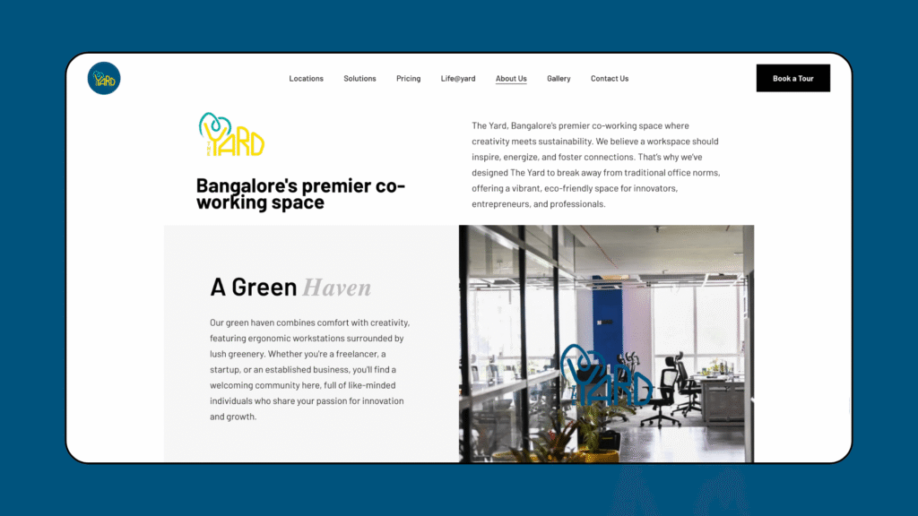 web design & development - theyard.co.in